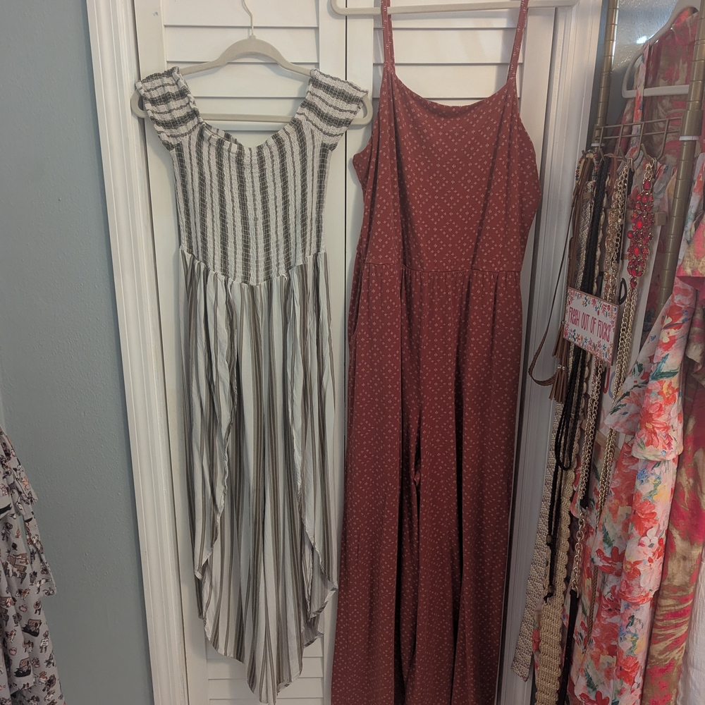 Old Navy Black and White Asymmetrical Jumpsuit Resort Wear
